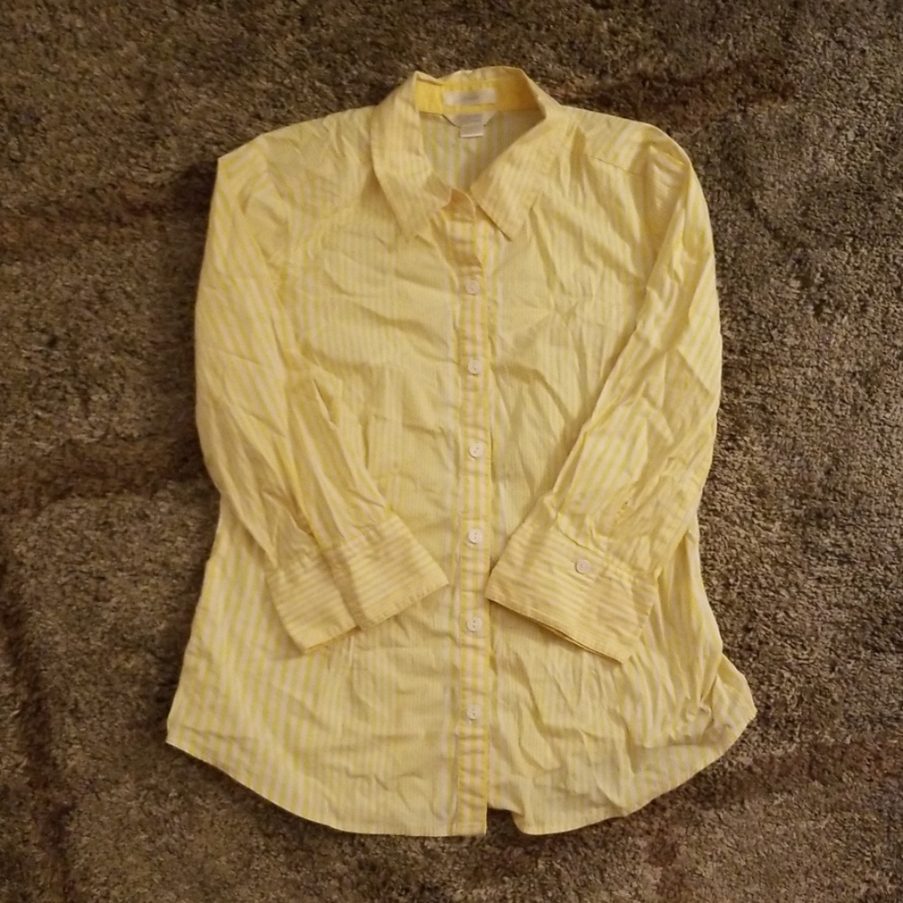 Mid Length Sleeve Button Up Womens Shirt